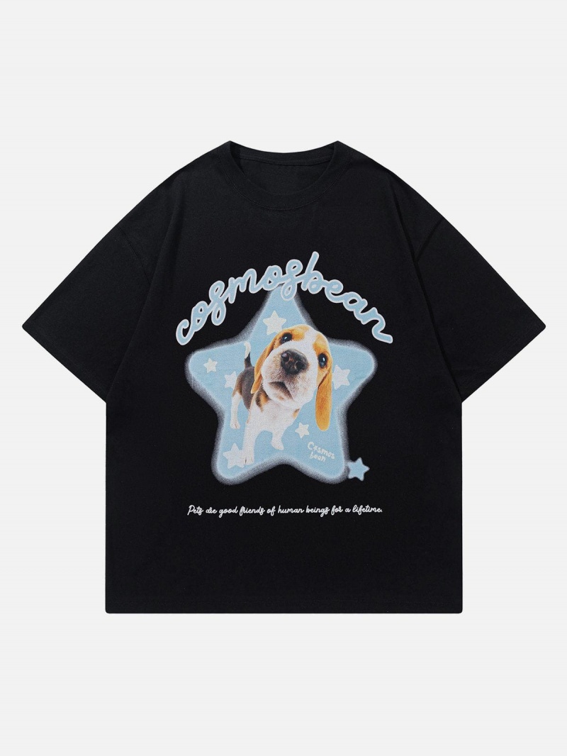 Blanche  T Shirts Aelfric Eden Star Dog Print Tee - DBU-7357486